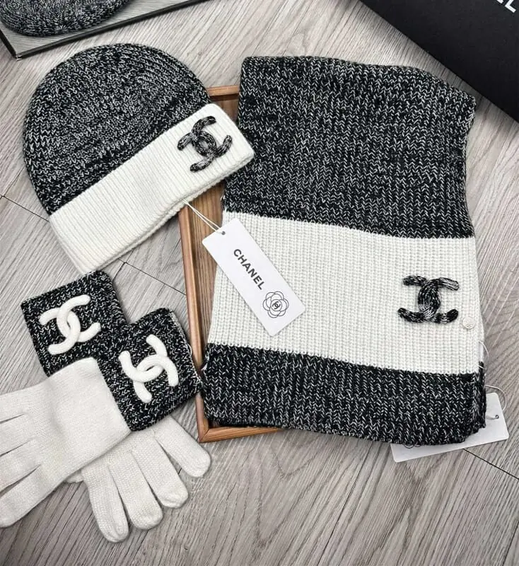 chanel hat and echapres and glove set s_126a104